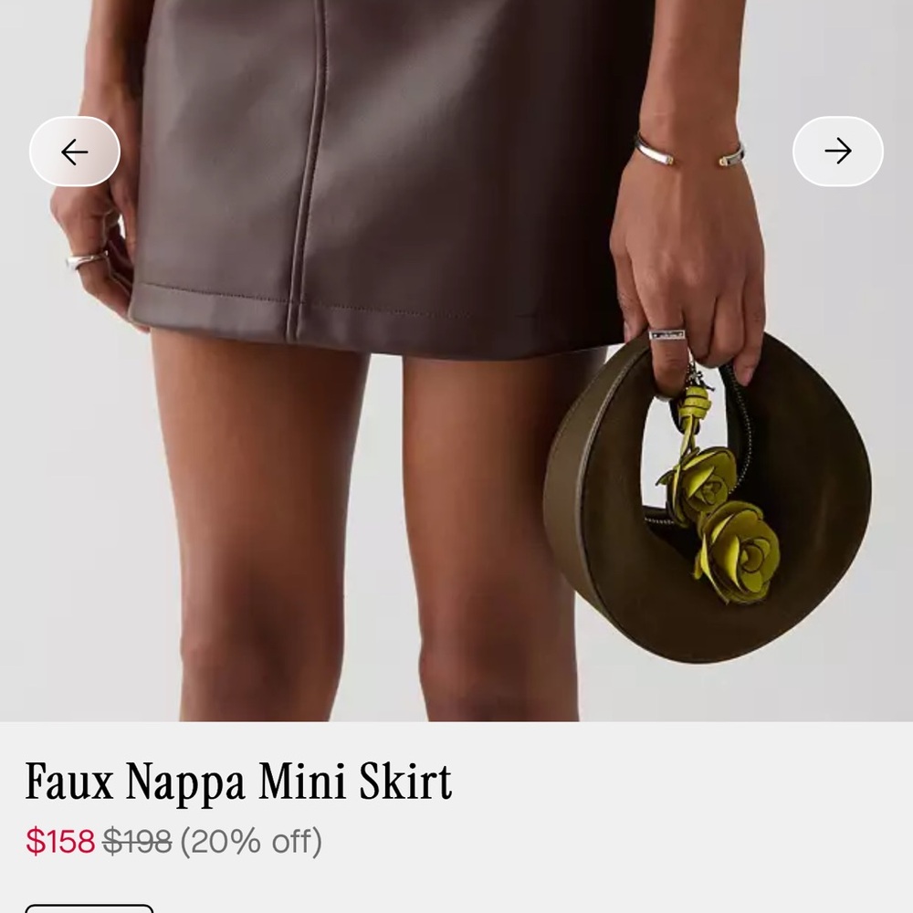 kate spade Brown Faux Nappa Mini Skirt